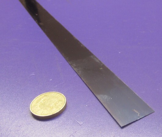 1095 Hard Blue Tempered Spring Steel Shim .008″ Thick x 1.00″ Wide x 1200″ Long