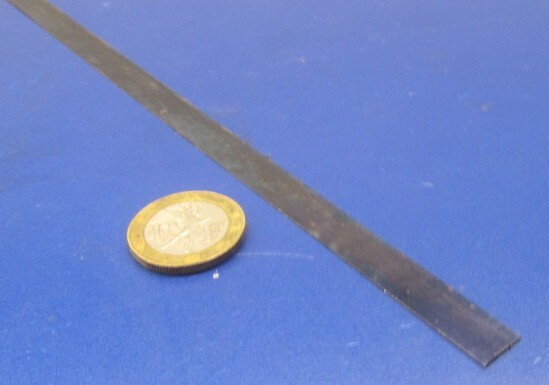1095 Hard Blue Tempered Spring Steel Shim .005″ Thick x .375″ Wide x 1200″ Long