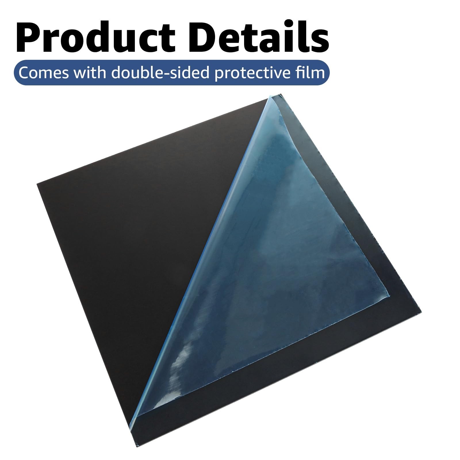 12x12x1/8 Inch Anodized Aluminum Sheet Black Engraving Blanks 3mm 2 PCS