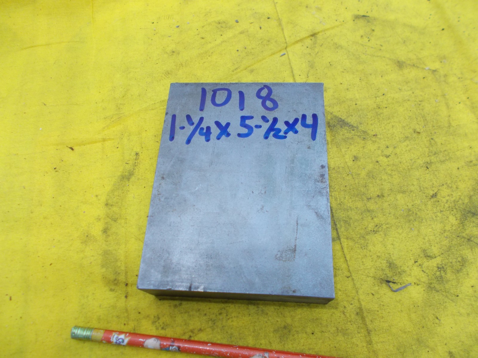 1018 STEEL FLAT BAR STOCK machine tool die shop plate 1-1/4″ x 5-1/2″ x 4″ LONG
