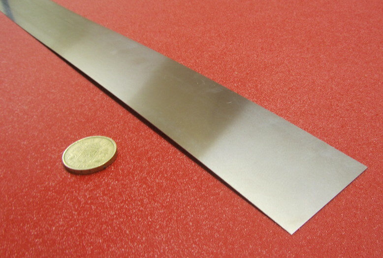 301 Stainless Steel Sheet Shim, .025″ (+/-.0010″) x 2.0″ Width x 5 Foot Length