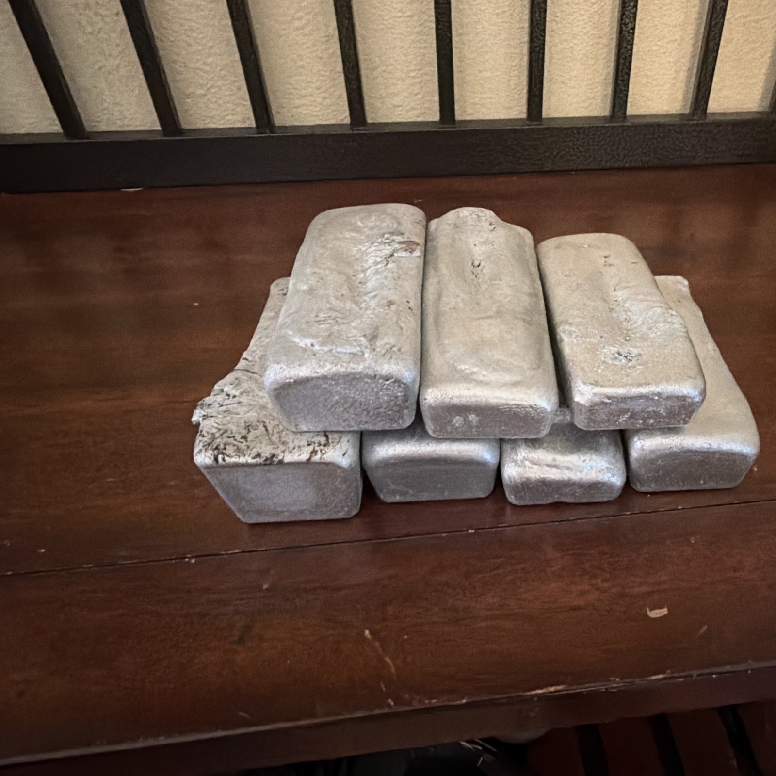 0.999 Fineness Cast Metal Bar Ingot Lot, Mixed Lot, Uncertified