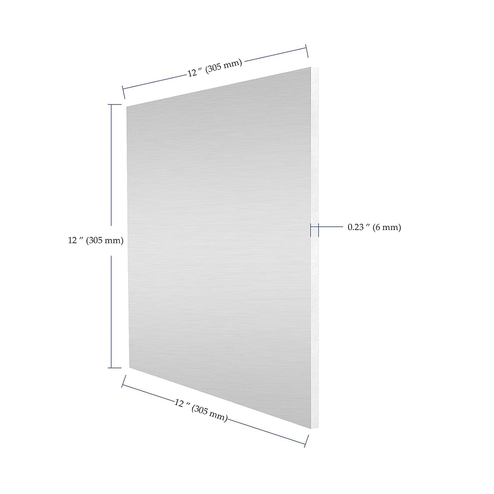 HEIHAK 2 Pack 6061 12 x 12 x 1/4 Inch Aluminum Sheet, T6 Heavy Duty Flat Plai…