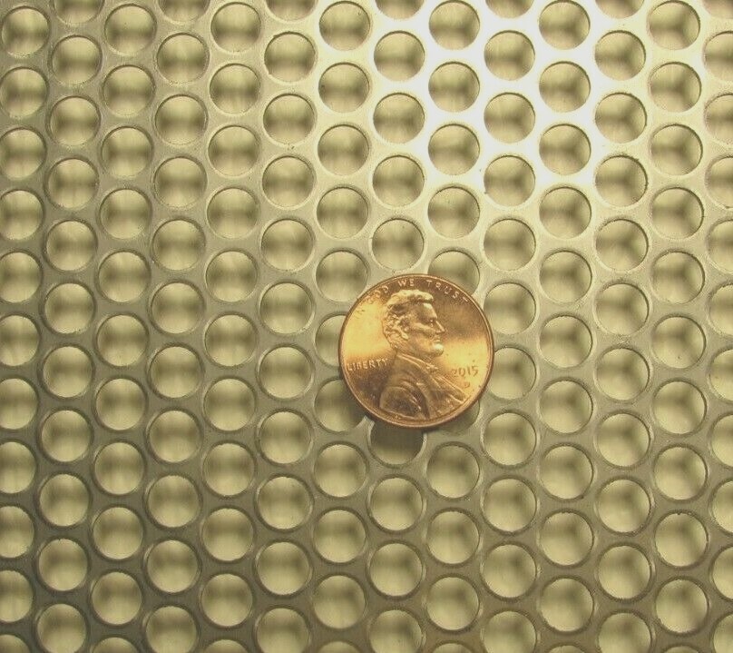 1/4″ HOLES–16 GA.-304 STAINLESS STEEL PERFORATED SHEET- 10-3/4″ X 12-1/4″