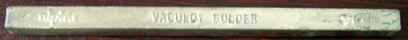 Lead Free Solder Bar** Alpha Vaculoy 95 Sn 5 Sb** 2 lb.