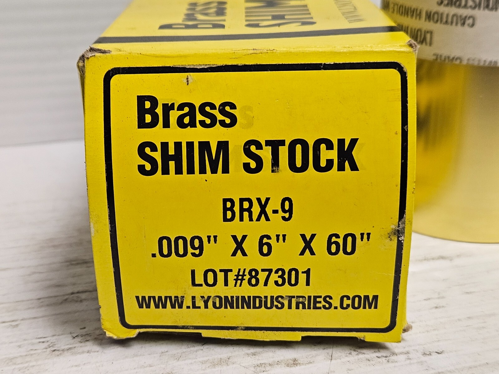 NEW LYON INDUSTRIES BRASS SHIM BRX-9 87301 .009″ X 6″ X 60″