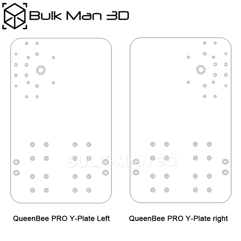 13PCS QueenBee PRO CNC Plate Set Aluminum Plates for Wood CNC Engraver Machine