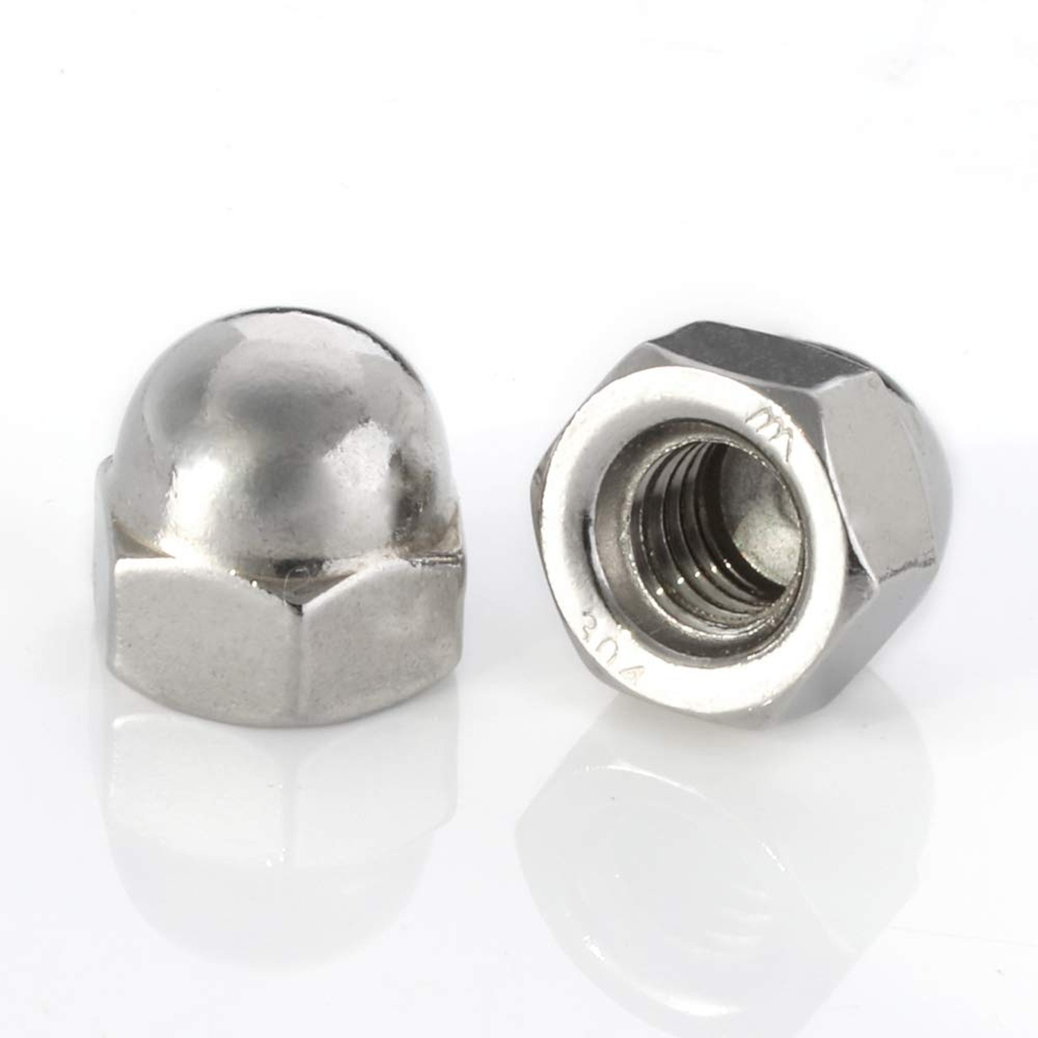 7/16-14 Acorn Cap Nuts, 304 Stainless Steel 18-8, Bright Finish, 15 PCS