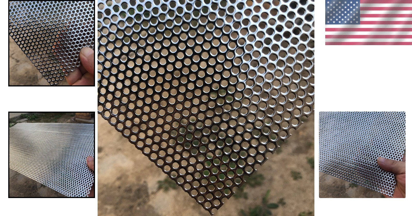 Perforated Stainless Steel Sheet 20GA 19.6″X9.8″ Rectangle
