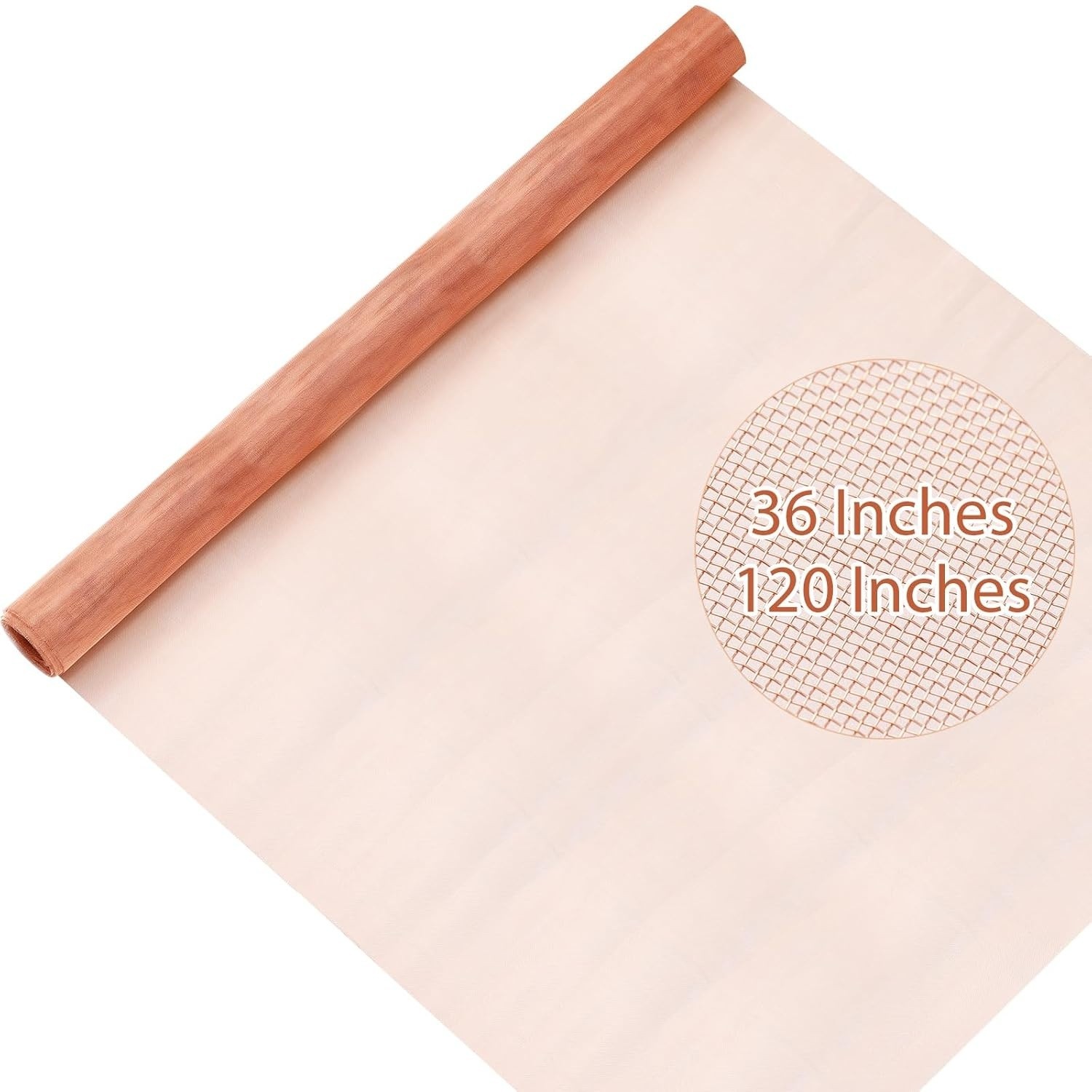 36″ x 10FT Copper Mesh Screen 99.9% Pure Copper 40 Mesh Roll for Crafts and DIY