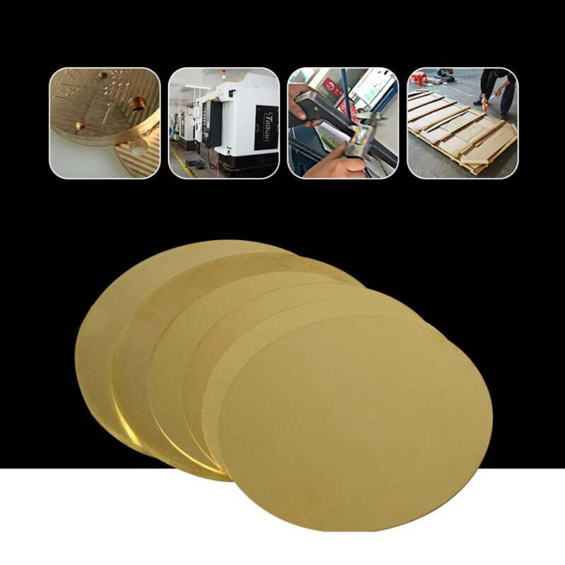 H62 Dia25 30 35 40 50 60 80 Mm Brass Disc Gasket Pure Copper Round Plate Brass