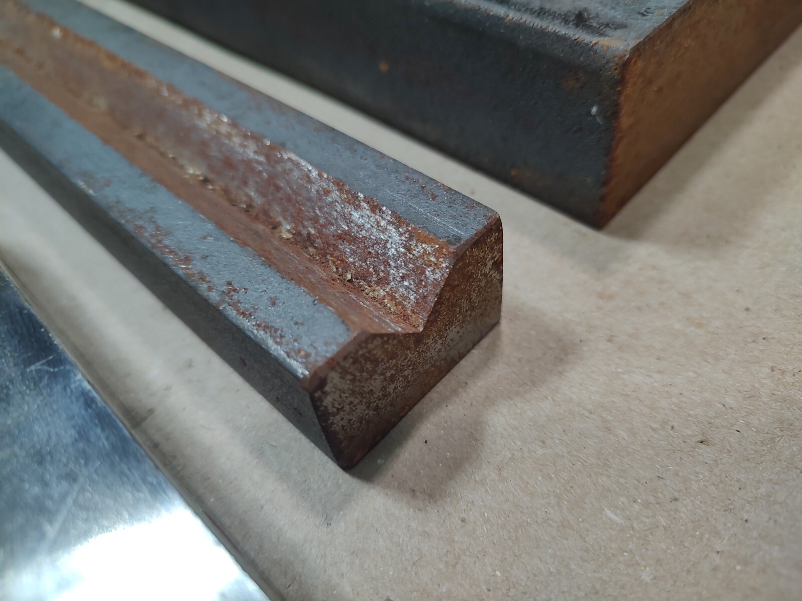 Lot Of 5, Steel Flat Bar, Square Bar Pieces