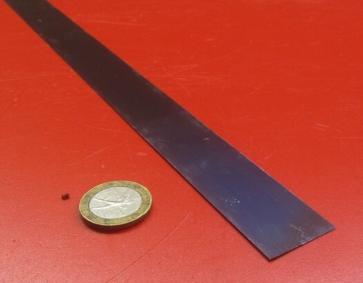 1095 Hard Blue Tempered Spring Steel Shim .008″ Thick x 1.00″ Wide x 1200″ Long