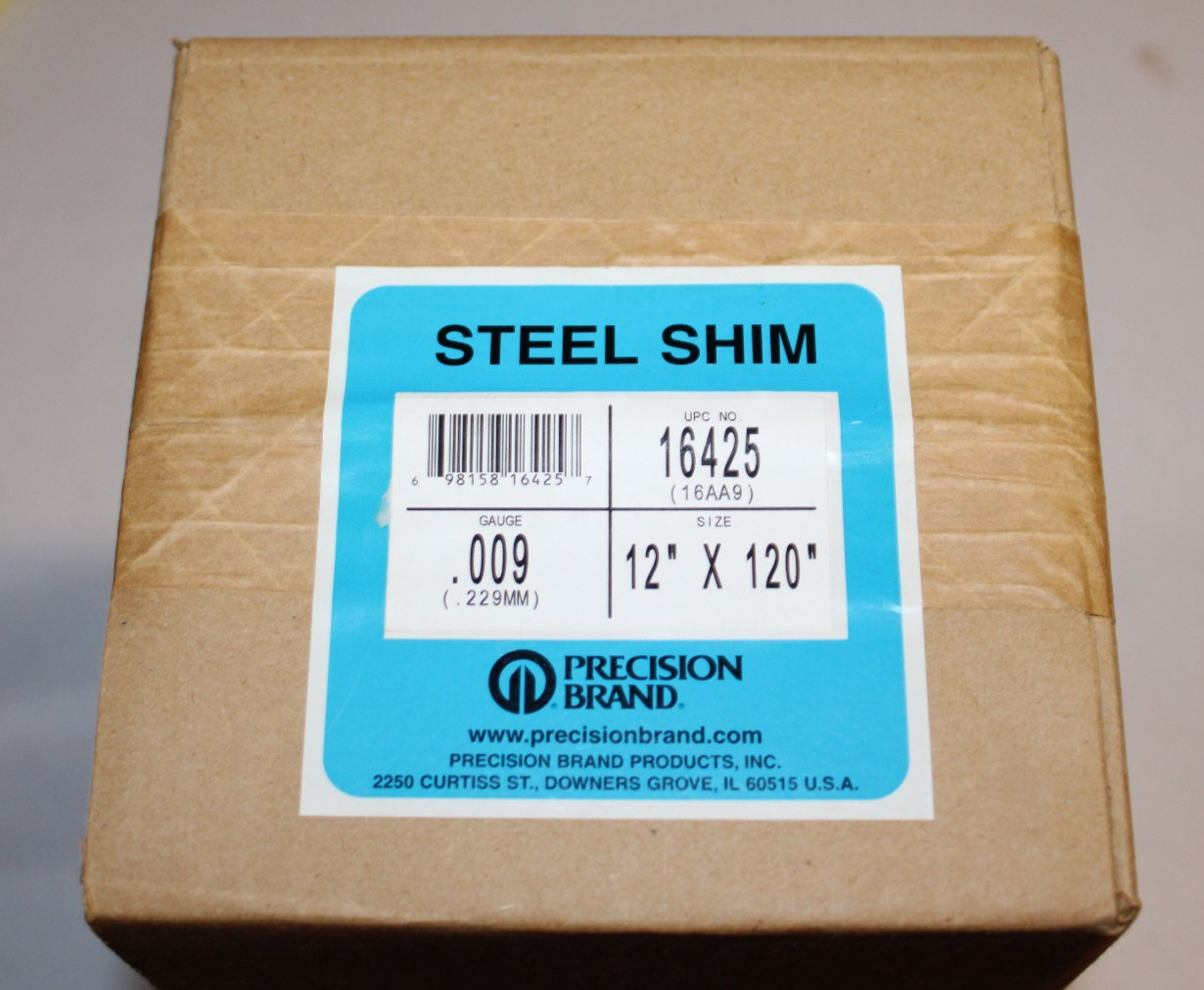 1 NEW! Precision Brand 12″x120″ Steel Shim .009″ Gauge 16425