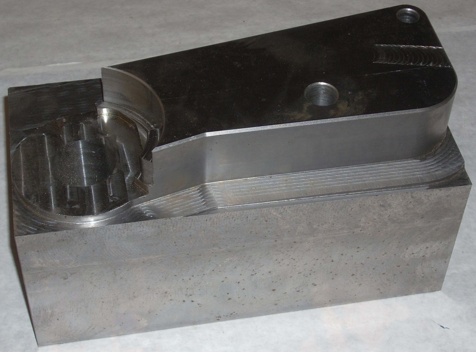 Steel Machinable Alloy Metal Chunk w Holes & Machine Work 5 x 10 3/4 x 4 1/4