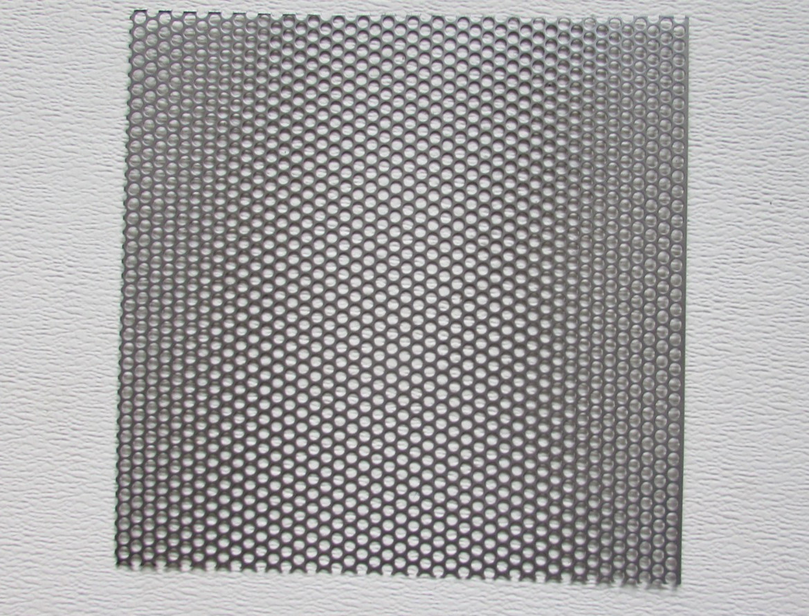 1/4″HOLES ON 5/16″CENTER–20 GA. –12″ x 12″ STAINLESS PERFORATED SHEET