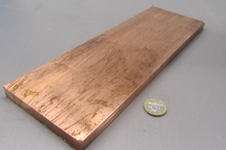 110 Copper Bar 1/2 Hard, 1/2″ Thick x 4.0″ Wide x 1 Ft Length