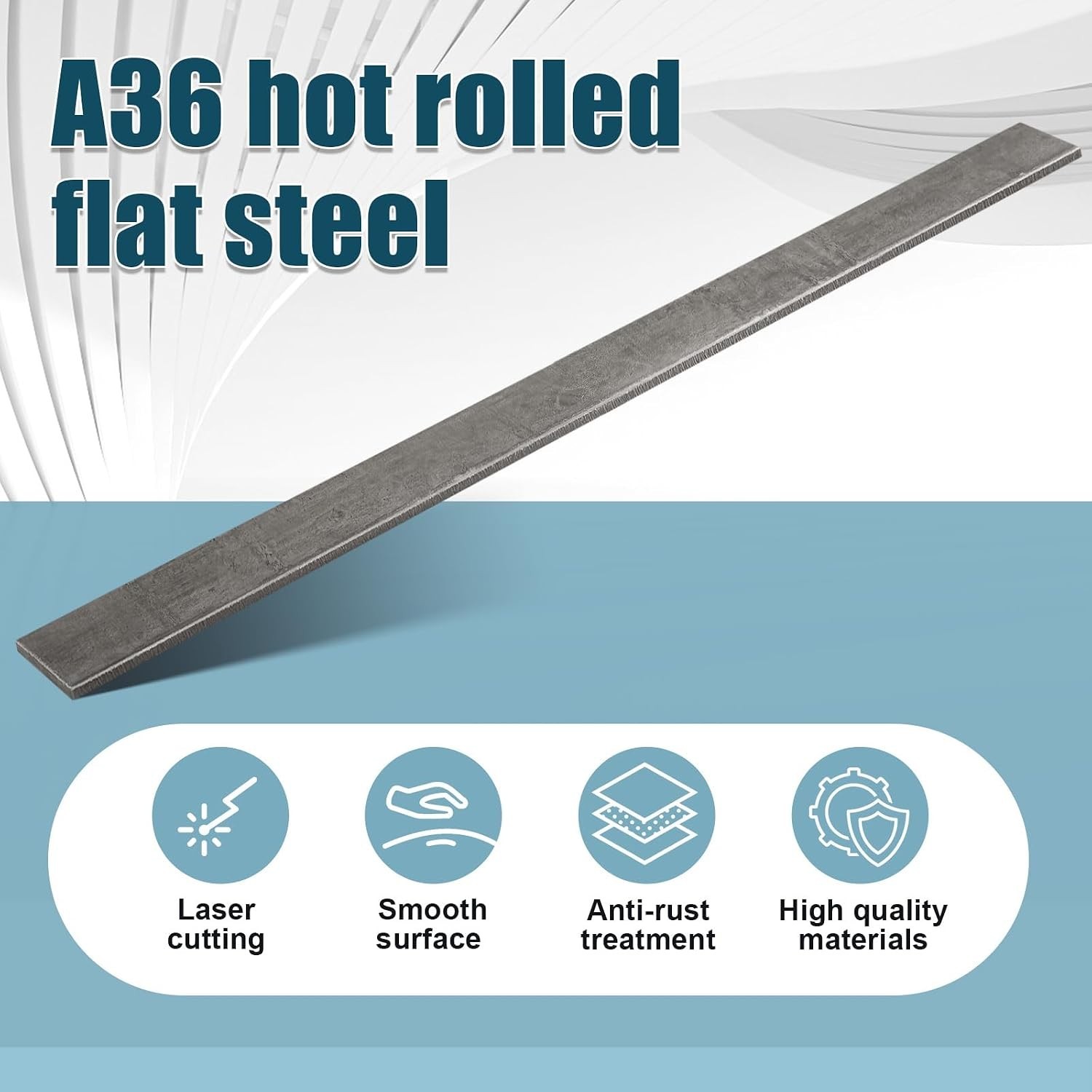 Steel Flat Bar 24″ – Hot Rolled A36 Metal Stock (2 Pcs)