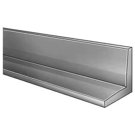 Zoro Select 61A.188X2-96 Angle, Al, 6061, 3/16 In T, 2 In Leg, 8 Ft L,