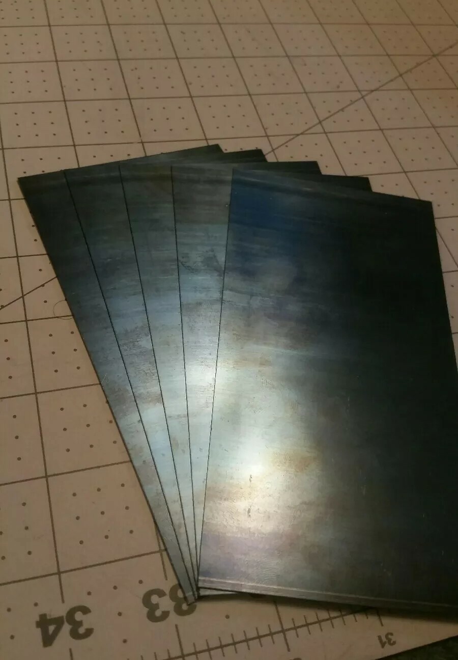 .002 Shim stock Blue Tempered Spring Steel 0.002 x 6″ x 3″wide ONE piece