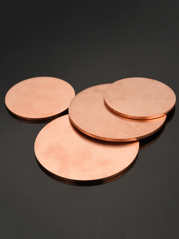 T2 Copper Disc Round Plate Sheet Dia20/30/50/60/80/100/150/200mm Thick 1.5/2/3mm