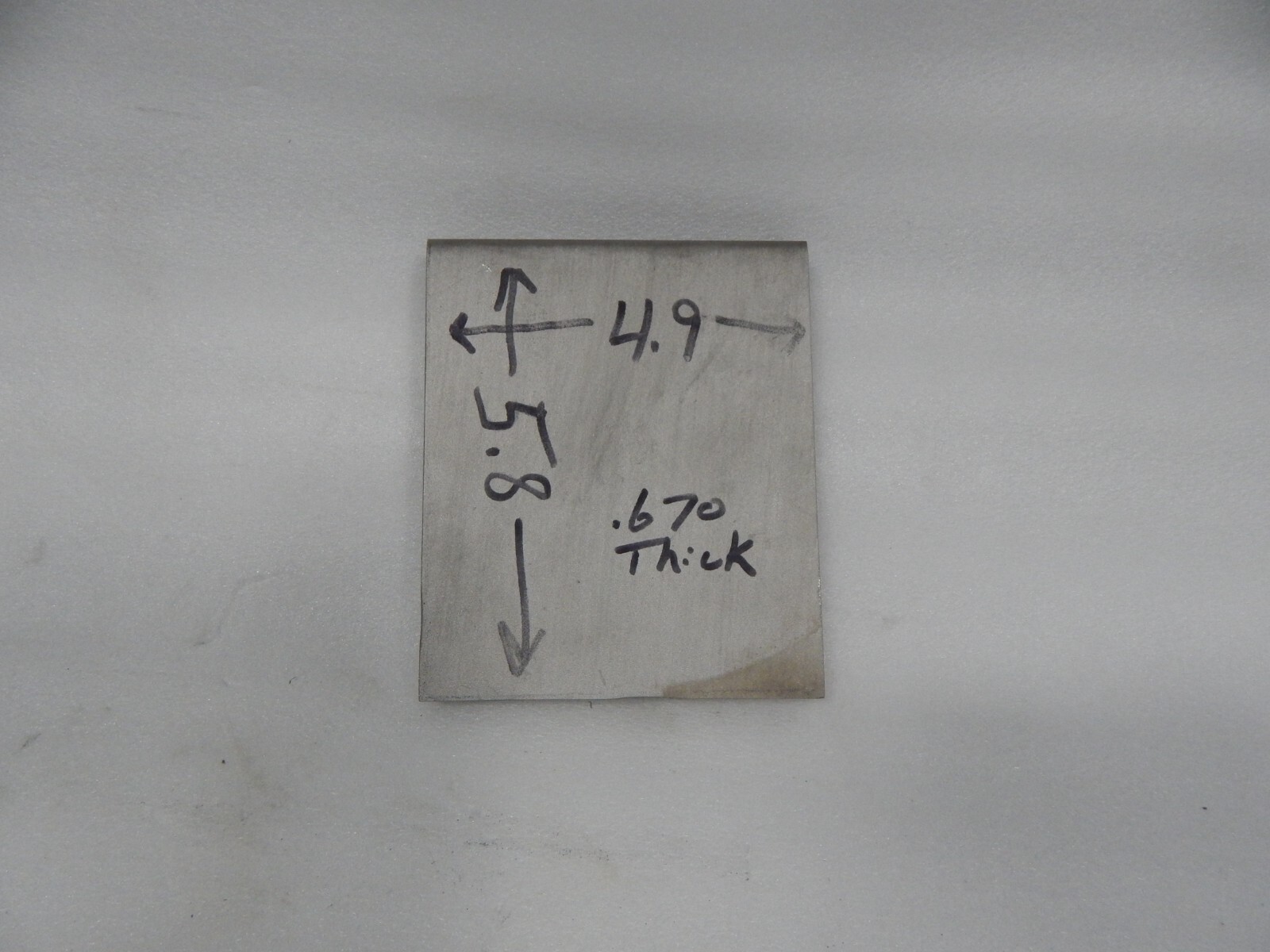 INCONEL 718 4.9 X 5.8 X .670 see pic for details Plate Sheet 11/16 ,5/8