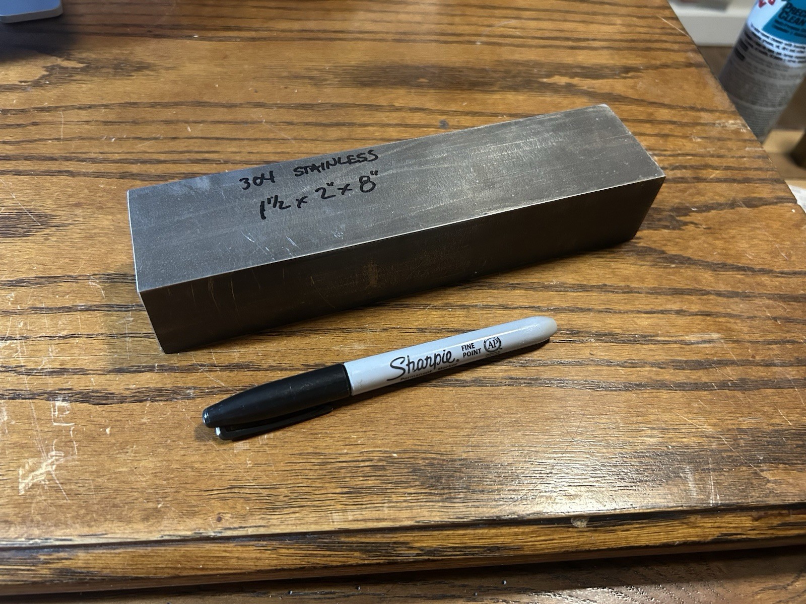 1-1/2″ x 2″ x 8″ 304 Stainless Steel Flat Bar