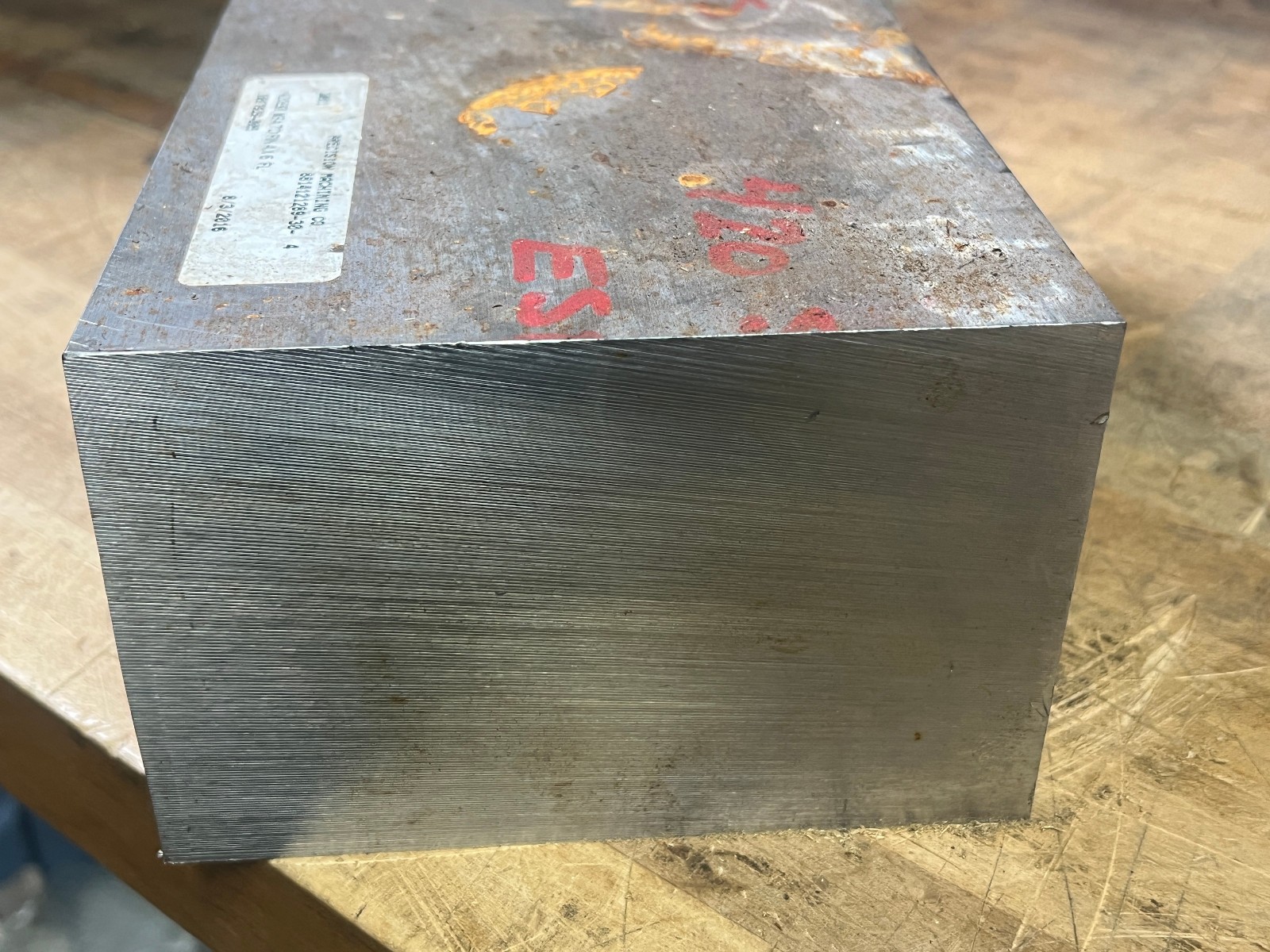 420 Stainless Steel SS ESR square flat bar stock 10 1/2 x 6 1/8 x 4 – 75 lbs