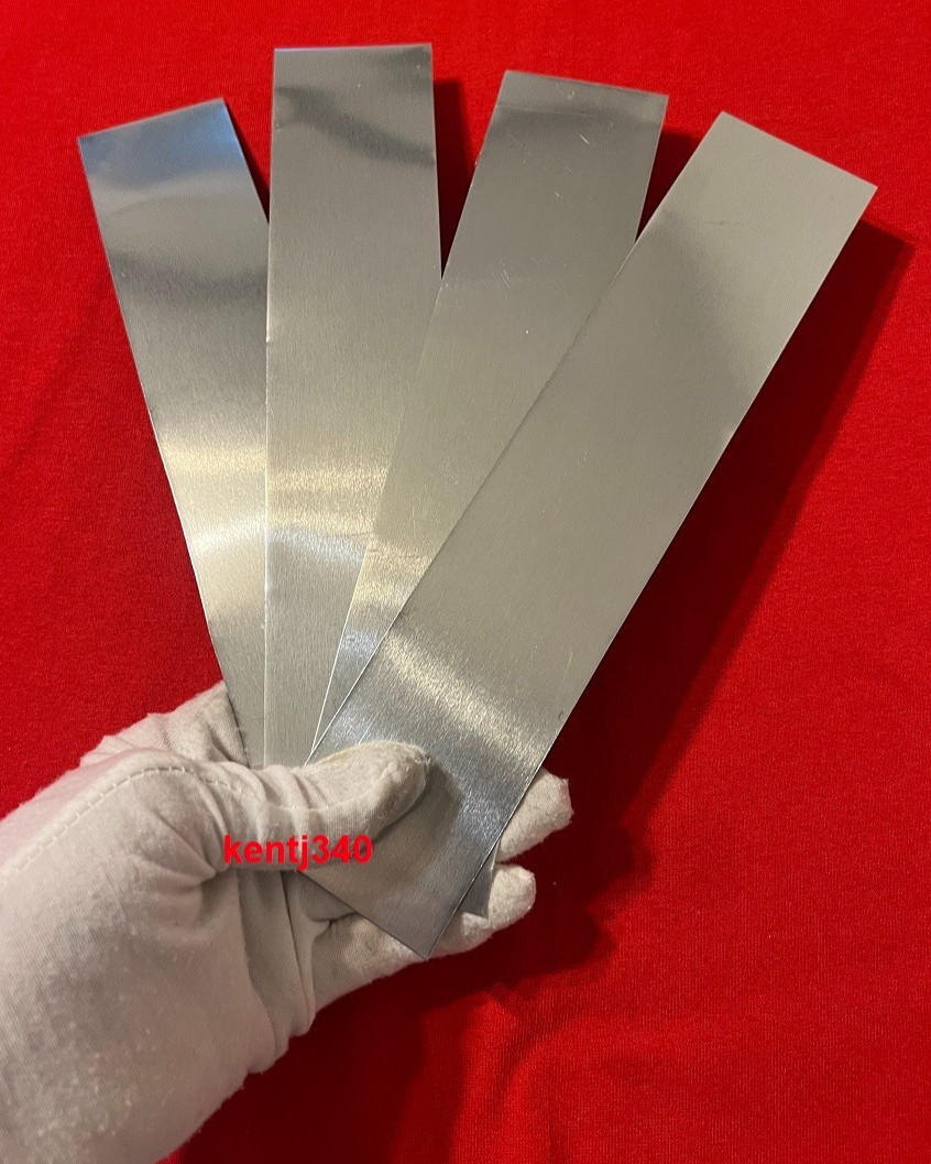 Pure Zinc Sheet Anode, .02x2x10″ for Plating Kit, Jewelry Making 4 pcs, 0.41 lbs