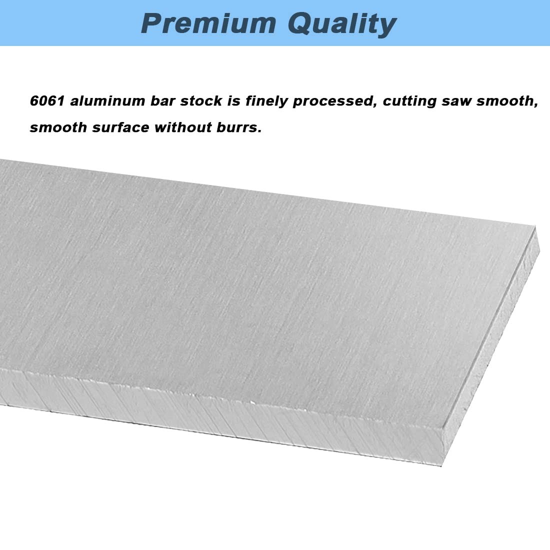 Industrial 6061 Aluminum Plate 2-Pack 3mmx50mmx305mm T6511 Square Bar