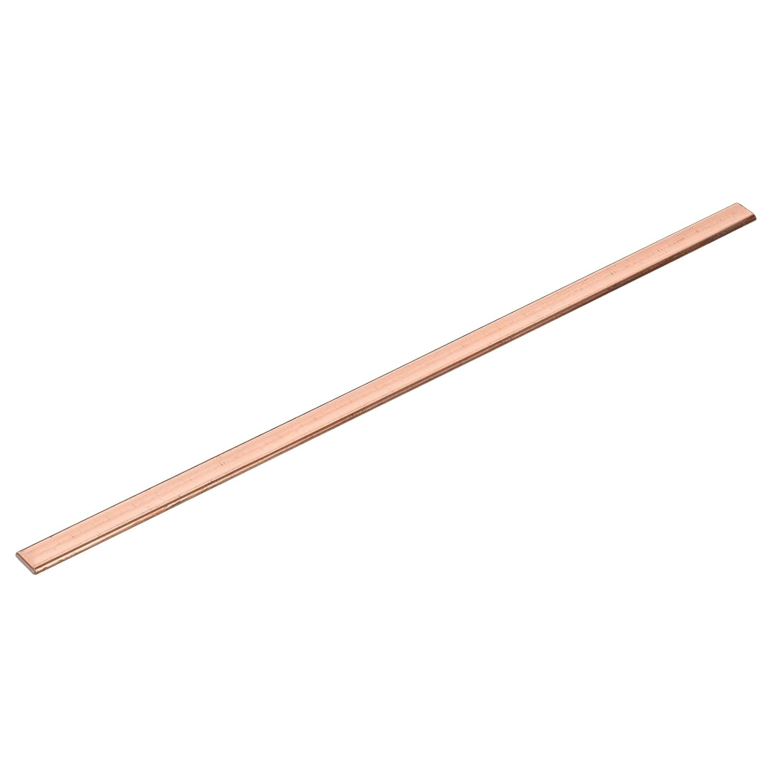 Copper Flat Bar 1/8 x 3/8 x 10 Inch Bus Bar Stock Plate for Electrical Grounding
