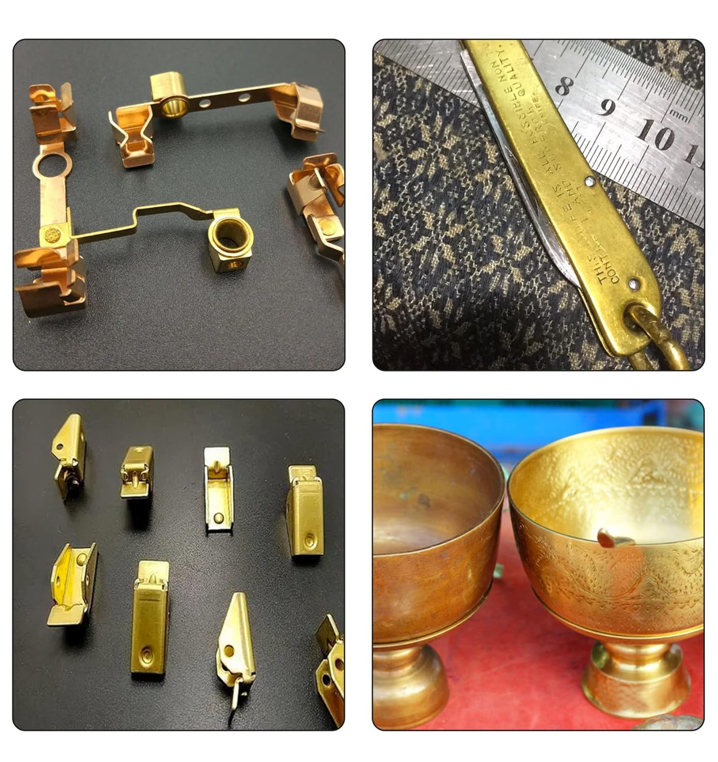 2 Pcs Brass Sheet – 6” X 6” X 0.04″(18 Gauge), Brass Sheet Metal