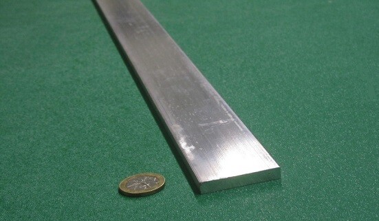 6061 T6 Metric Aluminum Bar, 6 mm Thick x 40 mm Wide x 3 Ft Length
