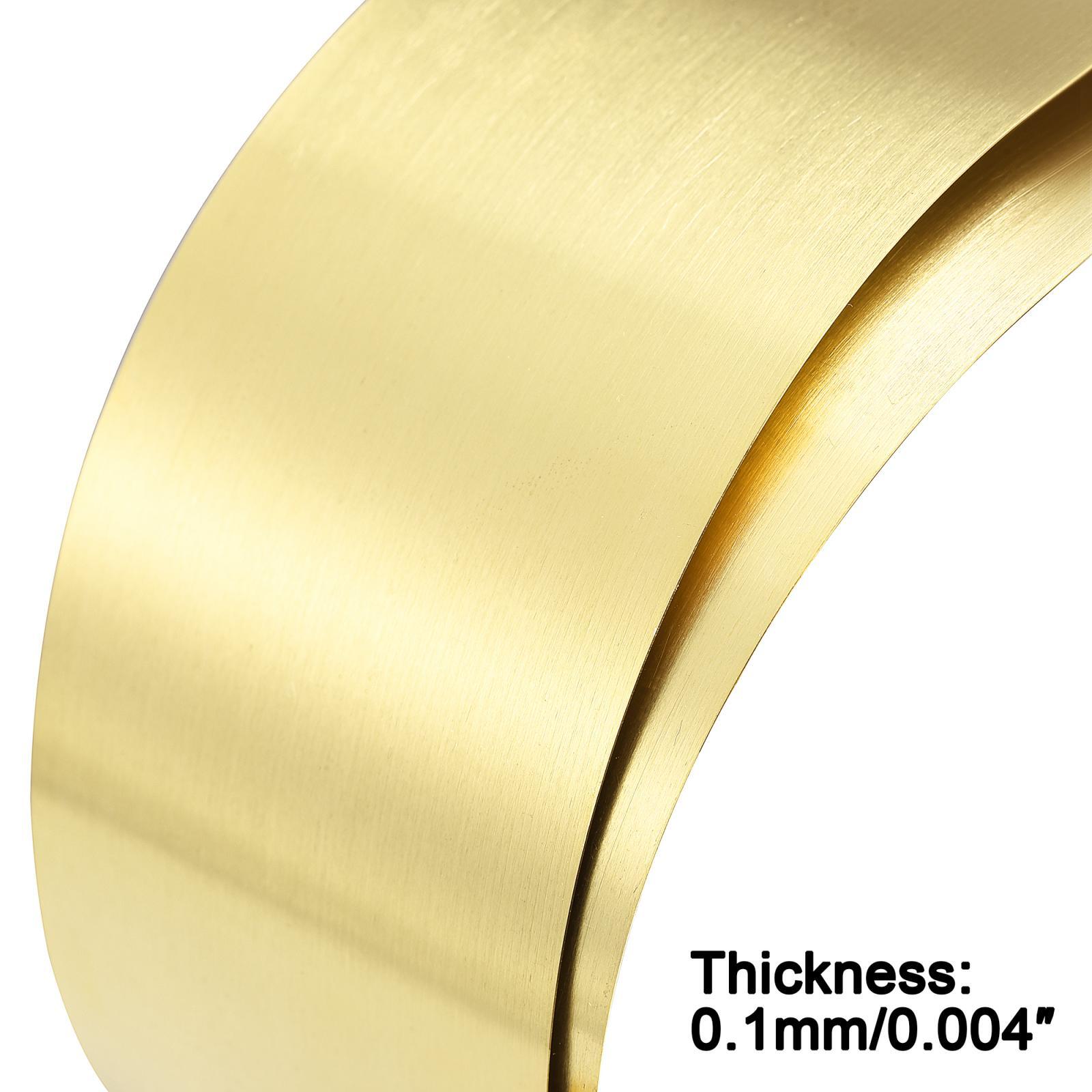 Brass Sheet Roll Metal Foil Plate 39.4“ x 7.9” x 0.004“