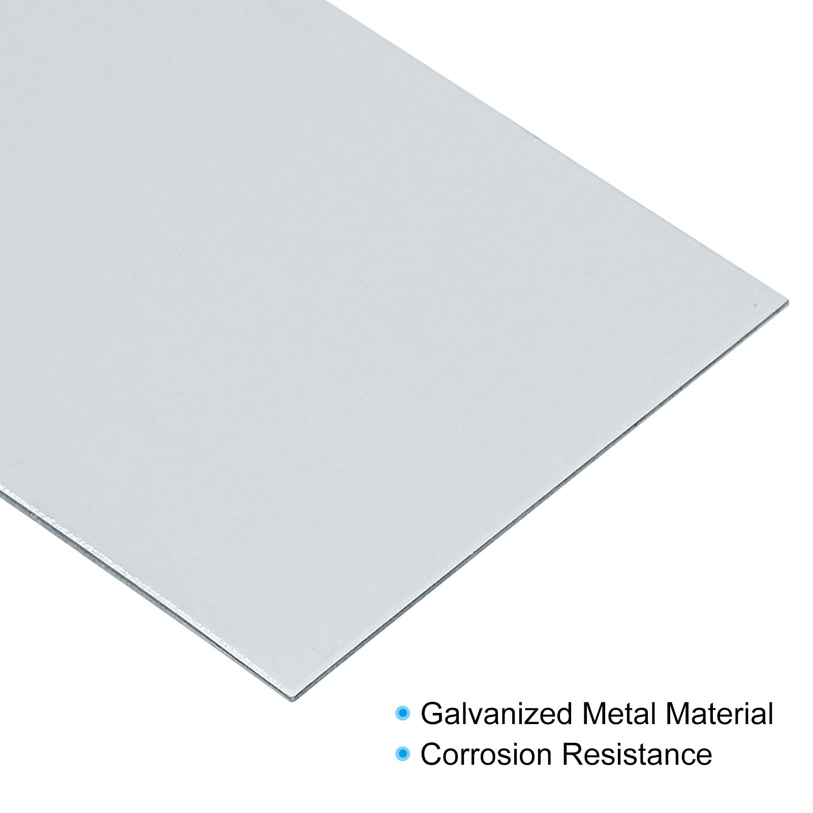 5pcs Galvanized Steel Sheet, 10x5cm Metal Sheet Plate Panels 0.8mm Thick