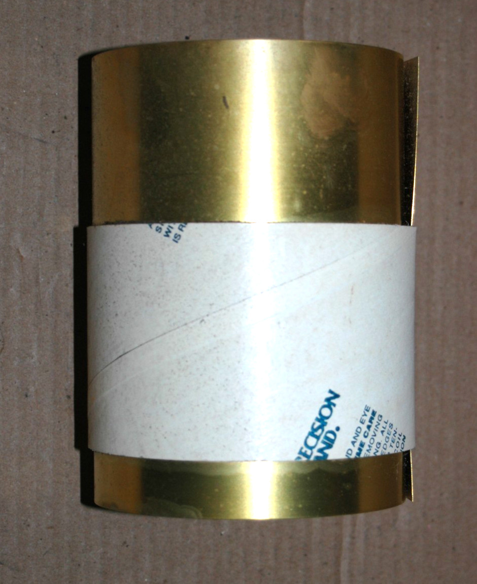 -PPrecision Brand 17475 Brass Shim Stock Roll 6″ x 100″ x .015″-Surplus