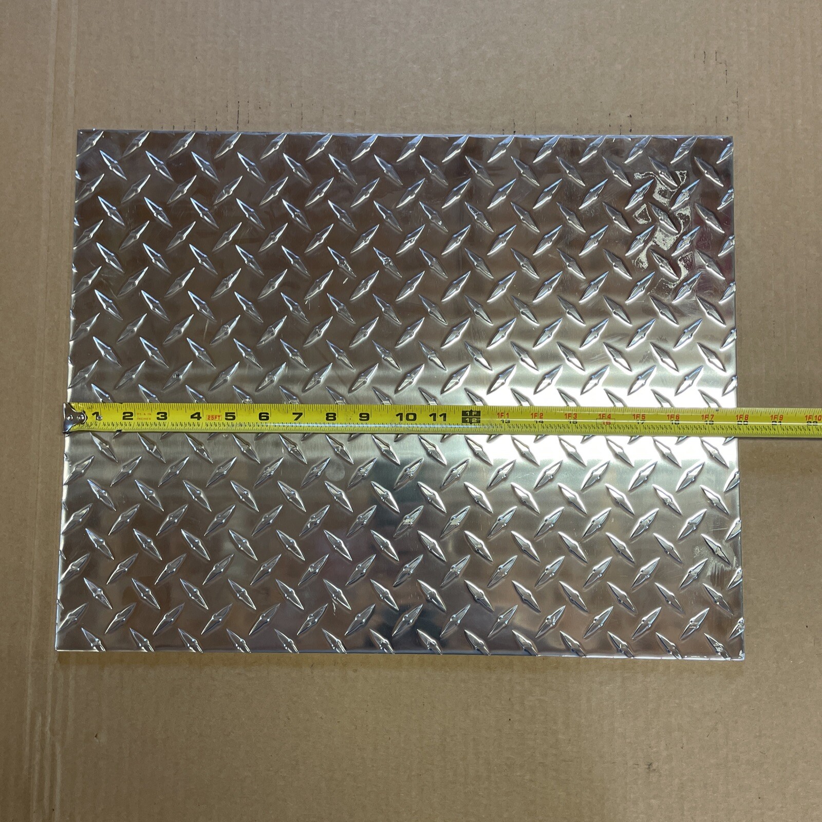 1/4 Inch Aluminum Tread Plate Size 20” X 15 1/2”