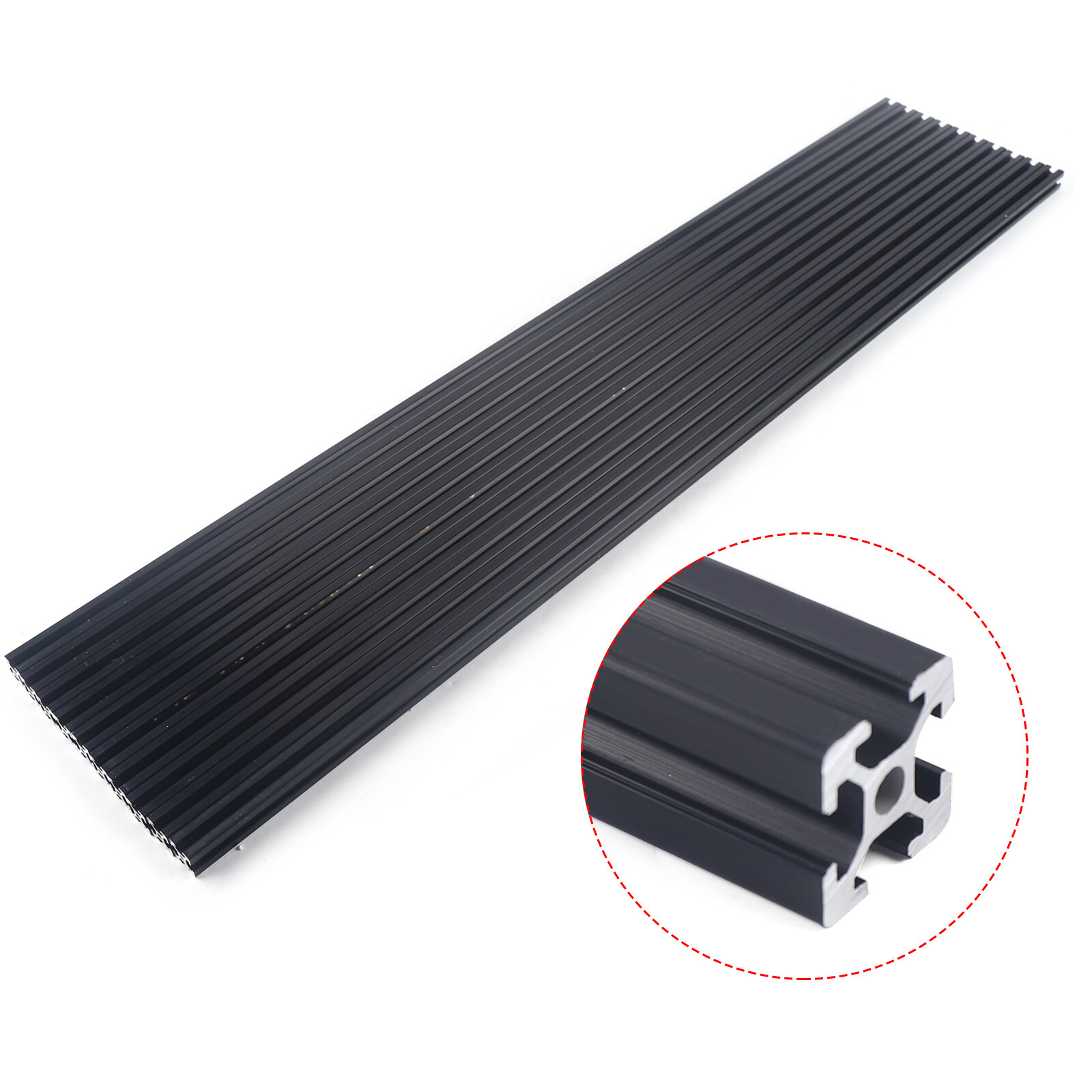20*20*1000mm 2020 T-Slot Aluminum Extrusion For CNC 3D Printer Black 10 Packs US