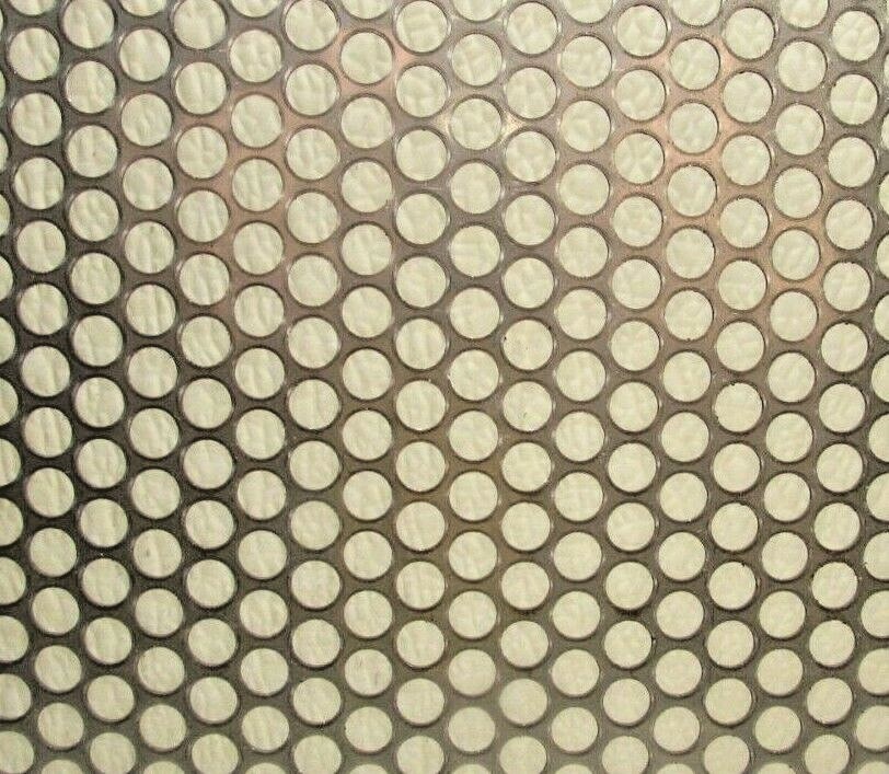1/4″ HOLES 16 GAUGE 304 STAINLESS STEEL PERFORATED SHEET– 12-1/8″ X 10-3/4″