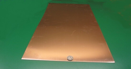 110 Copper Sheet Soft Annealed .062″ Thick x 12.0″ Wide x 24.0″ Length