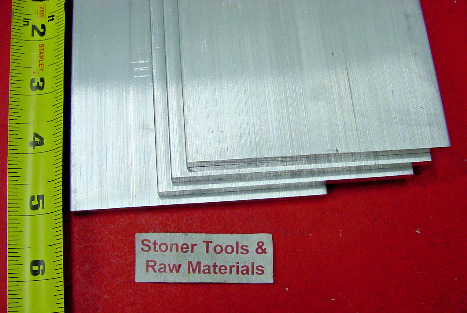 5 pieces 1/4″ X 5″ ALUMINUM 6061 FLAT BAR 4.5″ long T6511 Extruded Mill Stock