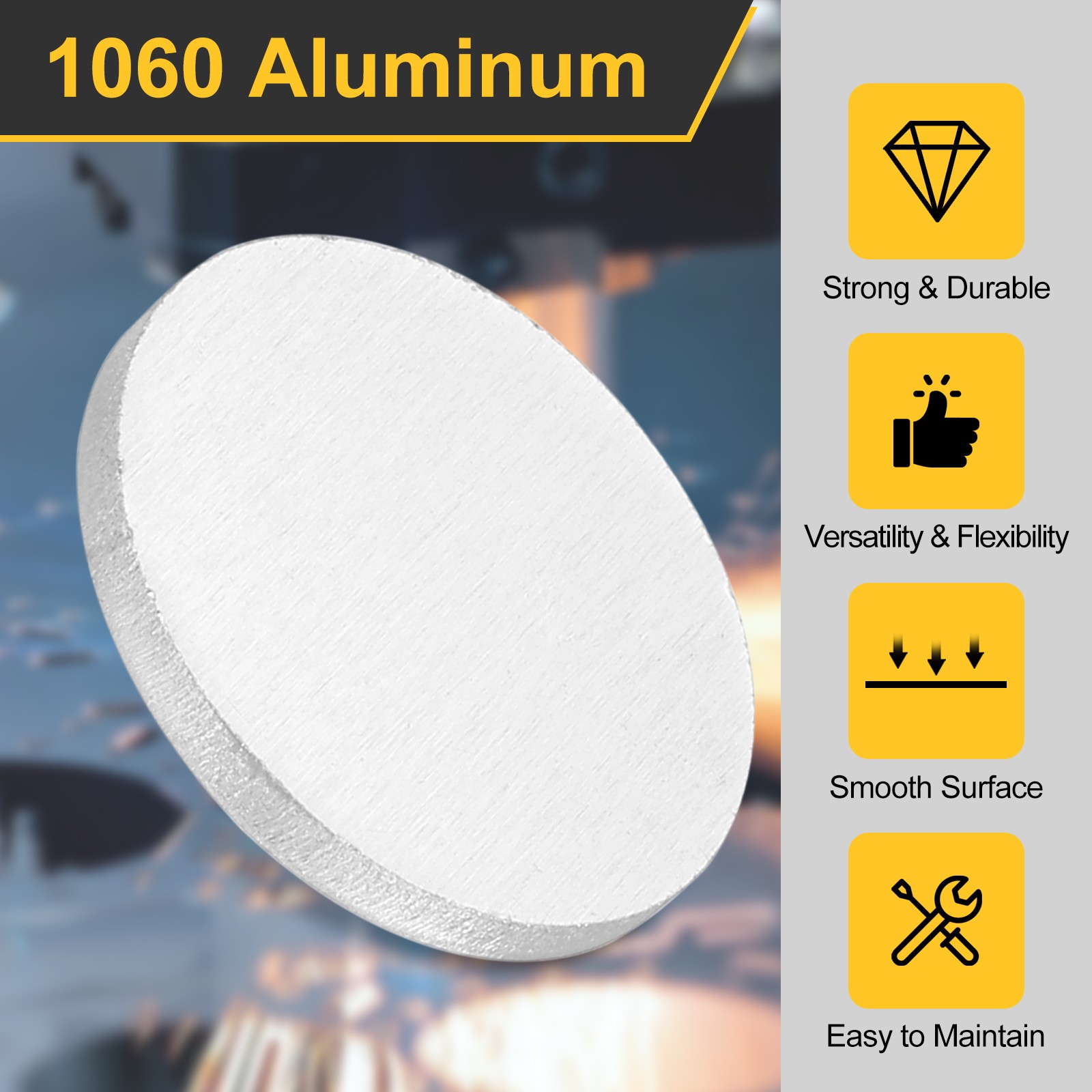 24Pcs Aluminum Disc, 1″(20mm) Dia 0.08″(2mm) Thick Round 1060 Aluminum Sheets