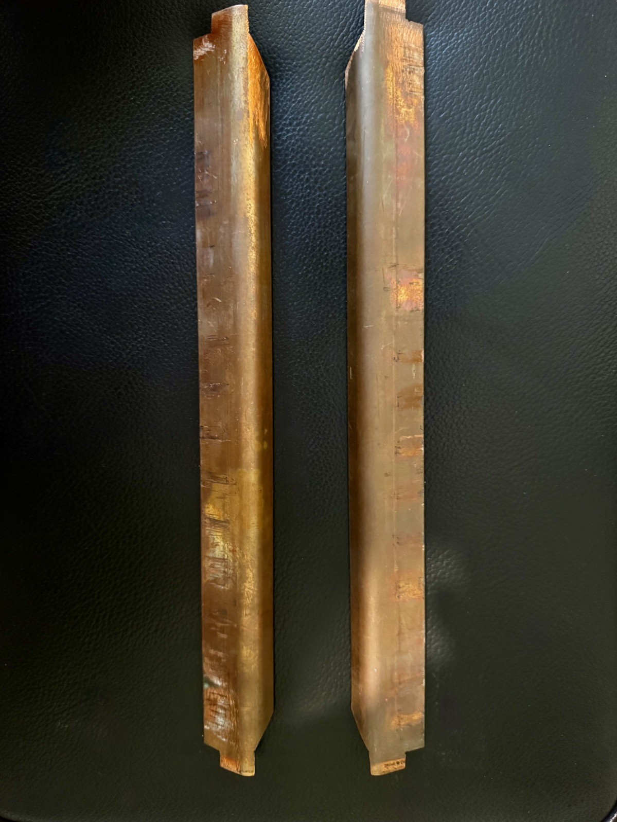 2 Pieces COPPER BUS BAR .72lbs, 11.6oz, 12.5 inches long each
