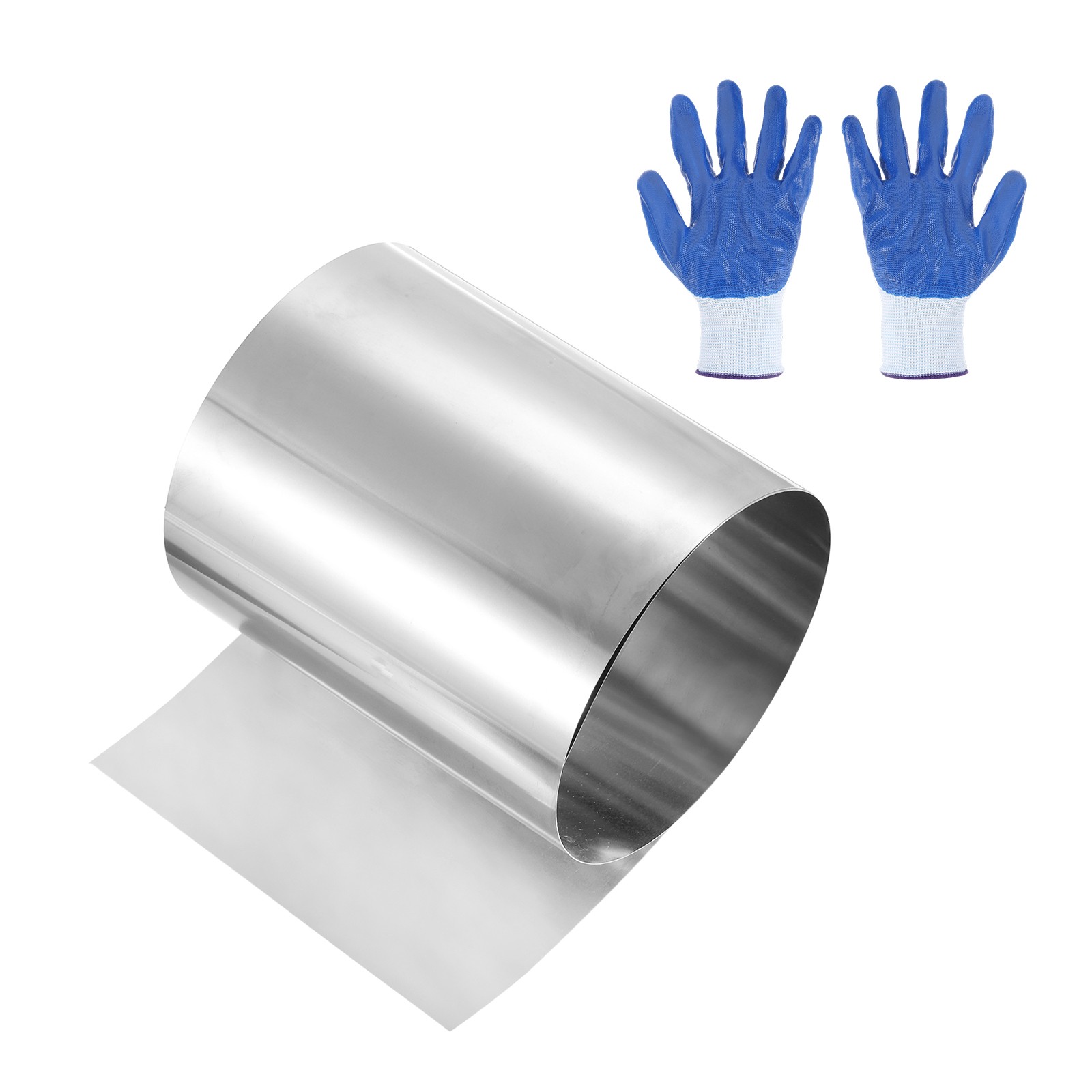 304 Stainless Steel Foil Roll 0.35mm x 200mm x 1m Metal Strip Sheet Silver Tone