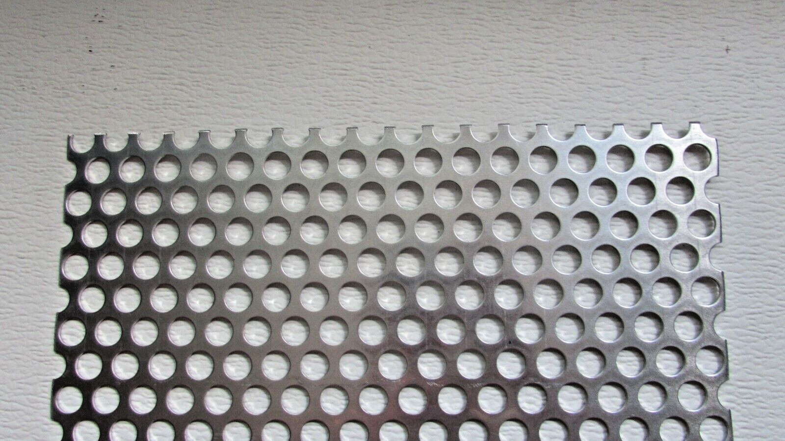 1/2″ HOLE ALUMINUM PERFORATED METAL–11-1/2″ X 11-3/4″