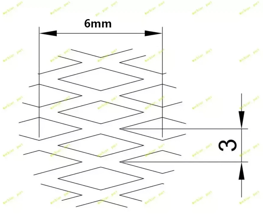 Metal Titanium Grade Mesh Perforated Diamond Holes Plate Expanded 300x200x1mm