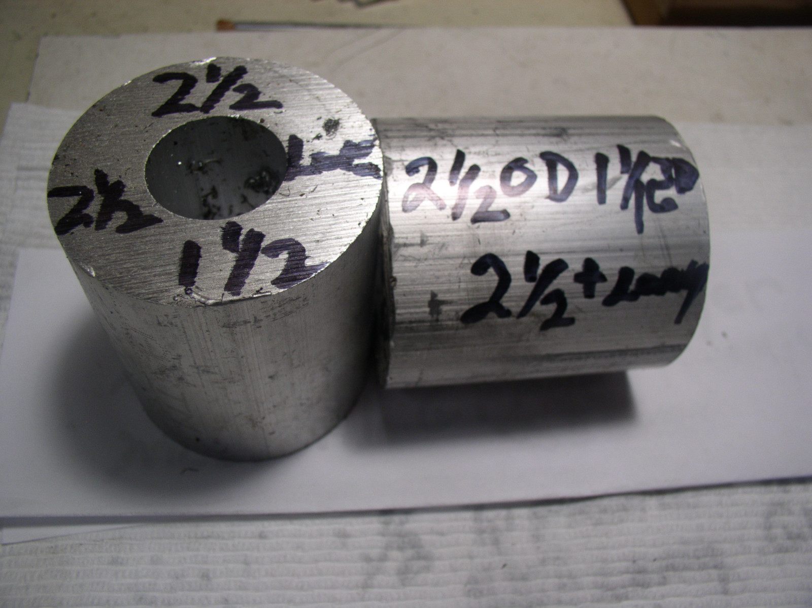 ALUMINUM TUBEING (SPACERS) 1 PCs. 2 1/2″ X 1 1/16″ ID (6061 ) 2 1/2 “+LONG