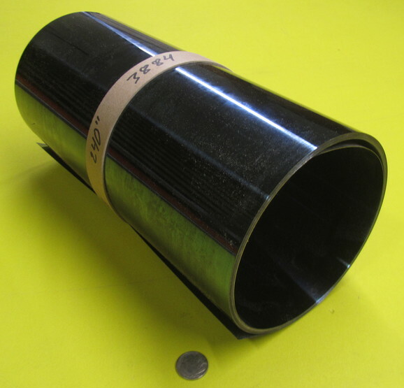 1095 Hard Blue Tempered Spring Steel Shim .012″ Thick x 12.375″ Wide x 240″ Long