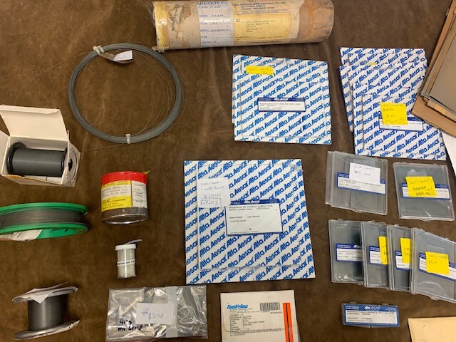 High Purity Molybdenum Lot, Mesh, Sheets, Rods , Powders, Alfa Aesar, Goodfellow