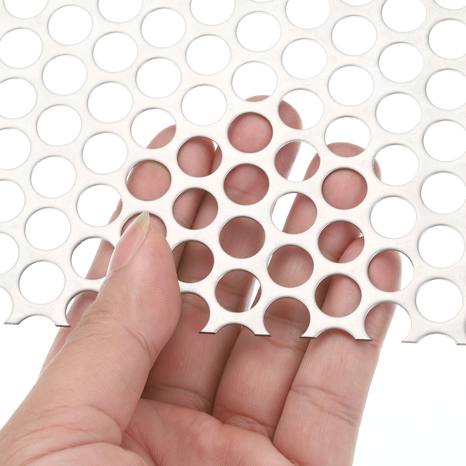 7.9″ L x 3.9″ W Perforated Metal Sheets, 18Ga 0.39″ Hole 304 Stainless Steel